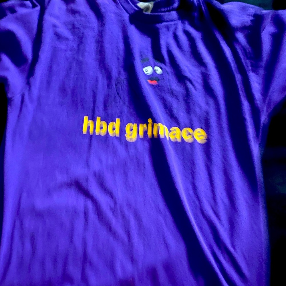 Gildan Purple Kids Tee with Yellow Text